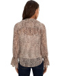 Long Sleeve Ruffle Front Woven Shirt