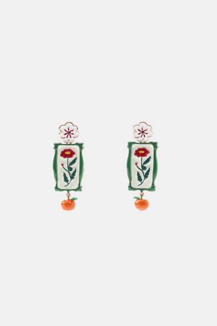 Zara СЕРЬГИ ИЗ ЦВЕТОЧНОЙ СМОЛЫ 509034023-303-3