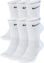 NIKE SX7664 6 Pairs of Socks Men Women White Grey Black Tennis Socks Economy Set