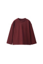 Zara ОДНОТОННАЯ ФУТБОЛКА бордового цвета
