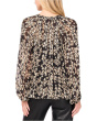 Tie Neck Shirring Long Sleeve