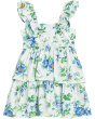 Ruffle Shoulder Floral Tiered Dress (Toddler/Little Kid/Big Kid)