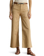 Stretch Chino Wide-Leg Cropped Pants