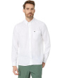 Long Sleeve Regular Fit Linen Button-Down with Front Pocket