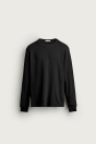 Zara Футболка ОБЫЧНОЙ ФОРМЫ С ВАФЕЛЬНОЙ ТЕКСТУРОЙ черного цвета