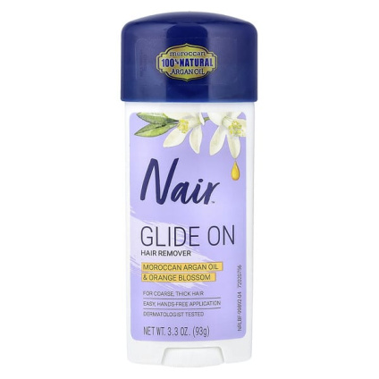 Nair, Крем для удаления волос, скользит, для бикини, рук и подмышек, 3,3 унции (93 г)