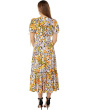 Safiree Printed Tie-Back Tiered Midi Dress