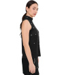 Happy Heart Sleeveless Zip Front with Scattered Dots