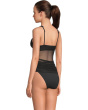 Muse Macie High Neck Mesh Overlay One Piece
