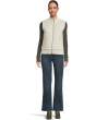Petite Sleeveless Quilted Front Full Zip Sweater Vest