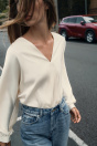 Zara АТЛАСНАЯ БЛУЗКА С ЗАПАХОМ 495703011-712-1