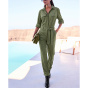 Overall in Veloursleder-Optik, khaki