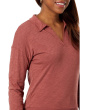 Collar Long Sleeve Rib Hem Tee