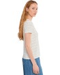 Petite Short Sleeve Crew Neck Knit Tee with Rib Trim