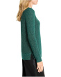 Petite Shimmer Waffle V-neck Sweater