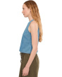 Airy Denim Halter Shell Top