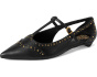 Valkie Studded Kitten Heel T-strap Flat Mule