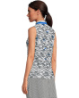 Wave Print Crunch Fabrication Sleeveless Top