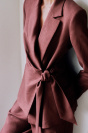 Zara ЛЬНЯНОЙ ДВУБОРТНЫЙ ПИДЖАК С ЗАВЯЗКАМИ 530097259-774-1