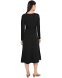 Fit & Flare Faux Wrap Dress