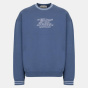 Jack Wills Мужская хлопковая толстовка Oversize Fit Crew с длинным рукавом и графическим принтом в полоску для мужчин