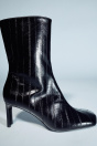 Zara КОЖАНЫЕ БОТИЛЬОНЫ ОГРАНИЧЕННОЙ СЕРИИ черного цвета
