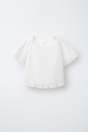 Zara ТОП ПЛИССИРОВАННЫЙ С КРУЖЕВОМ 498349705-250-7