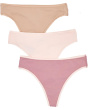 Bliss Bare Cotton Thong 3-Pack