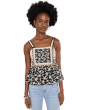 Mixed Print Peplum Top