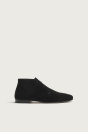 Zara КОЖАНЫЕ САПОГИ черного цвета