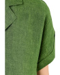 Washed Organic Linen Delave Notch Collar Top