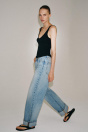 Zara Светло-голубые МЕШКОВАТЫЕ ДЖИНСЫ ZW COLLECTION С ПОЯСОМ СРЕДНЕЙ ВЫСОТЫ Светло-синего ЦВЕТА