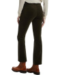 Kelsey Corduroy High-Rise Fab Ab Ankle Flare With Raw Hem in Olive