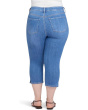 Plus Size Chloe Capri Side Slit Jeans