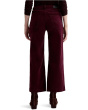Saige Mid Rise Wide Leg Crop In Winery