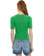 Arden Pointelle Puff Sleeve Pullover