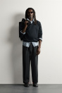 Zara Черные брюки чинос Аарона Левина x с декоративными складками