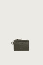 Zara ФУТЛЯР ДЛЯ КАРТ С ОТДЕЛЕНИЕМ ДЛЯ МОНЕТ ИЗ КОЖИ серого цвета