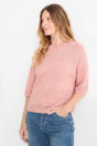 Pullover - Leinen-Mix - strukturiert 2252195 dunkelrosa