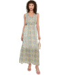 Sleeveless Smocked Waist Woven Maxi Dress