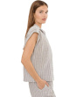 Petite Lurex Linen Resort Shirt