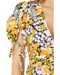 Safiree Printed Tie-Back Tiered Midi Dress