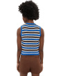 Loriana Texture Stripe Tank