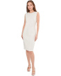 Sleeveless Scuba Seam Detailed Sheath
