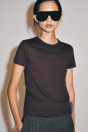 Zara Футболка С КОРОТКИМИ РУКАВАМИ коричневого цвета