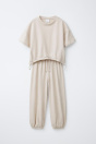 Zara КОМПЛЕКТ ИЗ ФУТБОЛКИ С БАНТАМИ И БРЮК-ДЖОГГЕРОВ 512885954-711-7