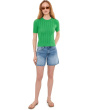 Arden Pointelle Puff Sleeve Pullover