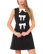 Contrast Bow Front Mini Dress
