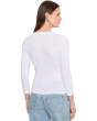 Ribbed Slub 3/4 Sleeve Surplice