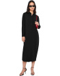 Stretch Jersey Knit Classic Collar Dress